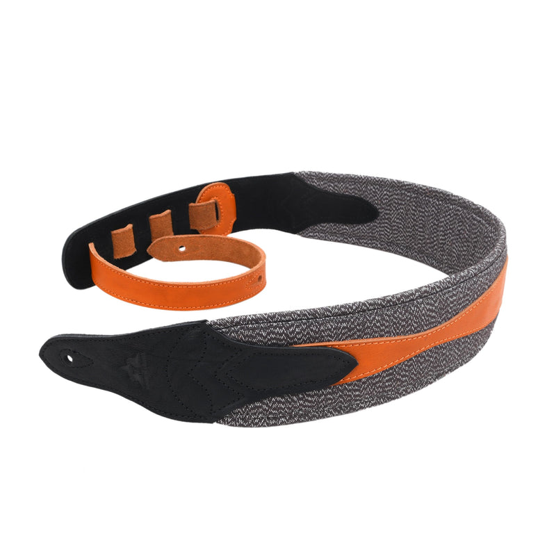 RAM'S LAND 3 inch Wide Leather Guitar Straps, Padded Guitar Strap for Electric, Acoustic, and Bass Guitar Vintage