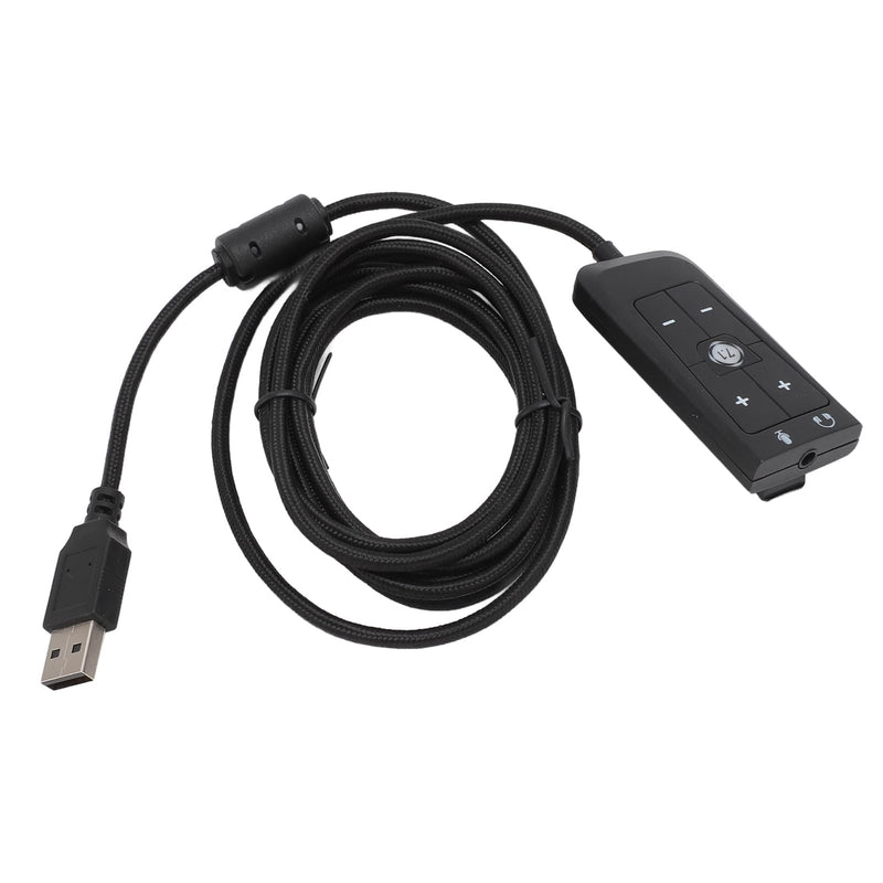 USB to 3.5mm Jack Audio Sound Card Adapter with Headphone and Microphone Jack for Cloud II PC,Laptop,Linux,Desktops, and More Device