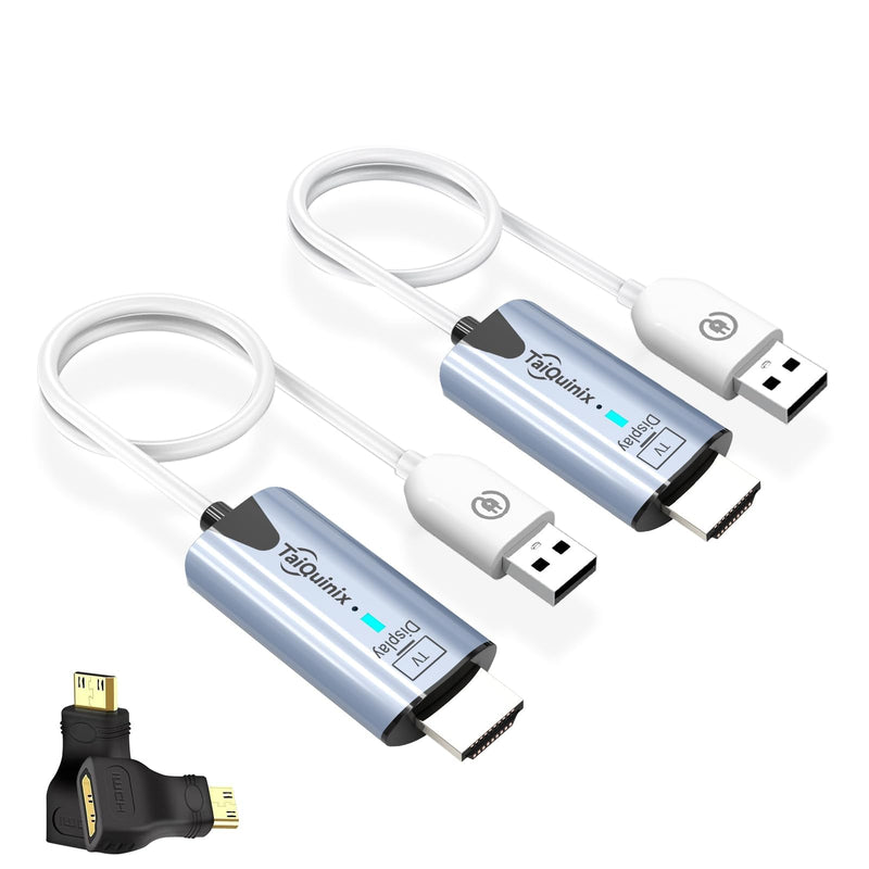 [AUSTRALIA] - 2026 Upgraded Wireless HDMI Transmitter and Receiver, 165FT/50M 4K Decode 1080P Output, Plug & Play Portable 2.4G/5G Wireless HDMI Extender Kit for Desktop,PC,TV Box, PS5/4 to TV/Monitor/Projector. 