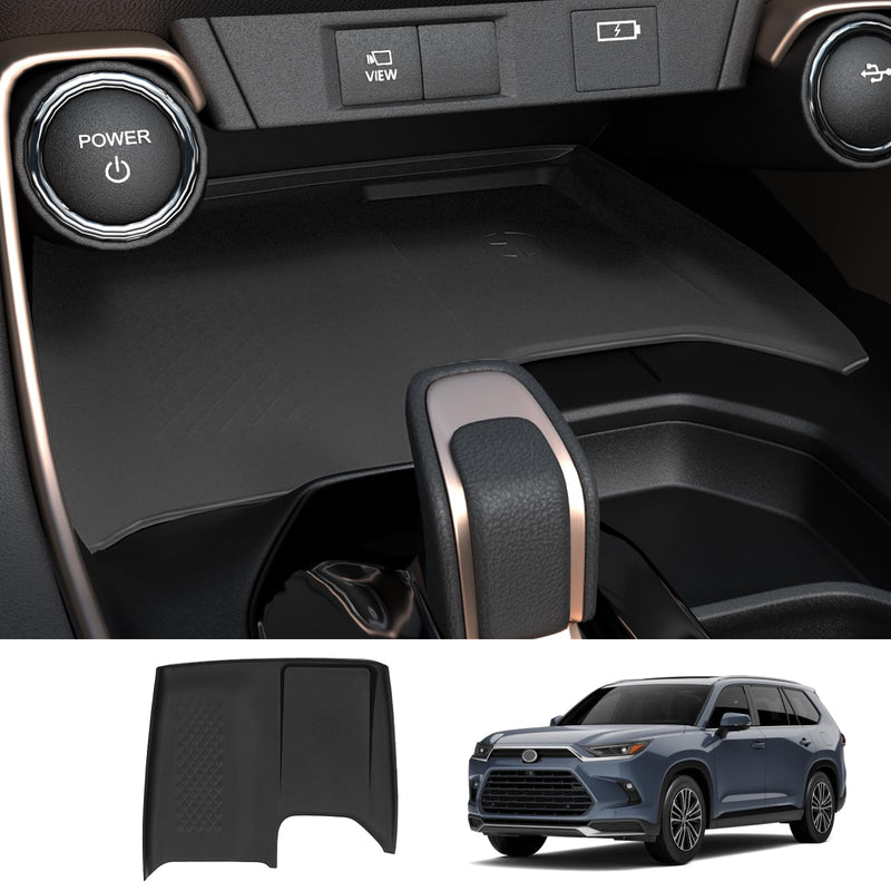 [AUSTRALIA] - Wireless Charging Anti-Slip Mat for Grand Highlander Accessories, Black Silicone Protective Pad for 2025 2024 Grand Highlander Accessories 