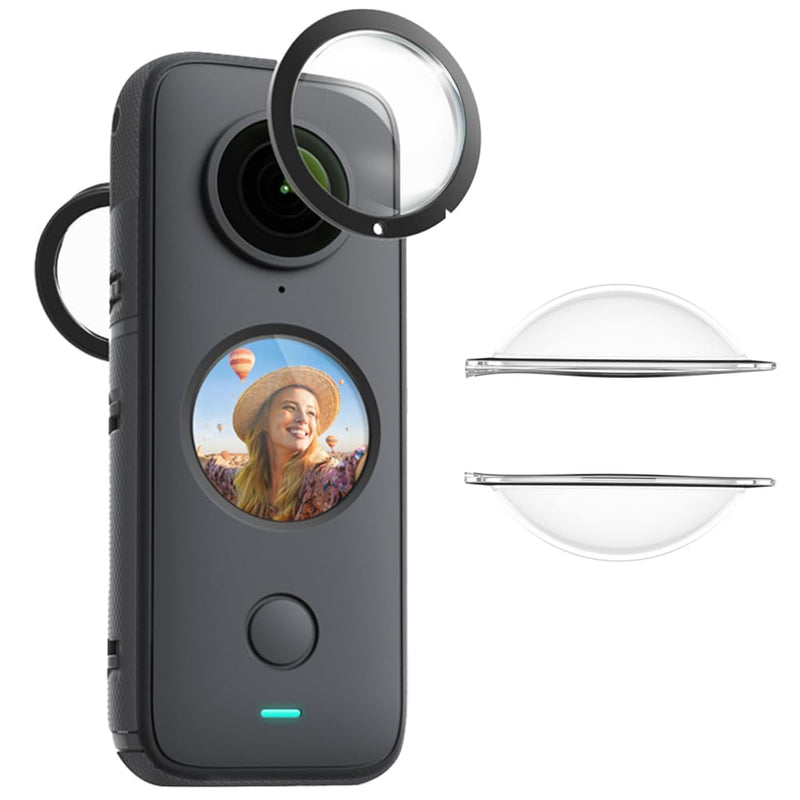 [AUSTRALIA] - Lens Guard for Insta360 one X2, Lens Protector Removable PC Protective Lens Cover for Insta 360 one X2 Accessories(2 sets - 4 pcs) 