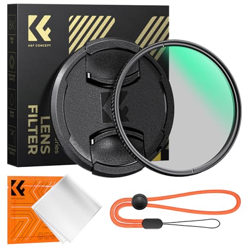 K&F CONCEPT 58mm Circular Polarizer Lens Filter with Filter Cap and Cloth