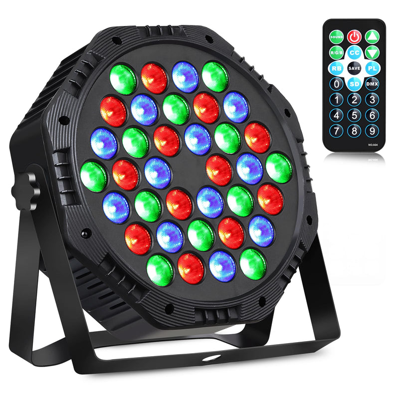 Rechargeable LED Par Can Lights, RGB Battery Powered Stage Uplights with Sound Activated Remote & DMX Control for Festival Event Wedding Bar Church 1