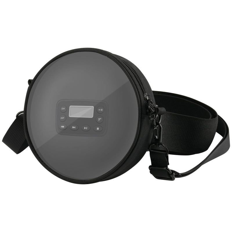TXEsign CD Player Storage Bag, 6" Disk Case With Adjustable Shoulder Strap, Waist Band, and Transparent Window