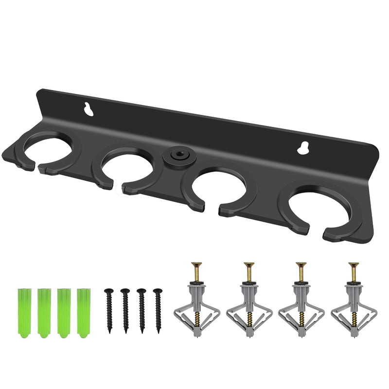 [AUSTRALIA] - Multi Microphone Holder (Aluminum) for Handheld Dynamic, Wired and Wireless Mics, Multiple Mic Organizer for Mic Stand, Rubber Padding/Wall Mounted or Mounted to 5/8"-27 or 3/8"-16 Threaded Stands Up to 4 Mics 
