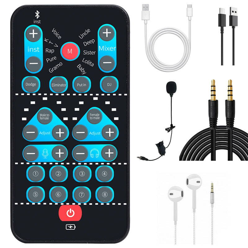 [AUSTRALIA] - High-Definition Portable Voice Changer Sound Card with Real-Time Transformation, Ideal for Streaming, Gaming, and Entertainment Scenarios (M10-for PC) M10-for PC 