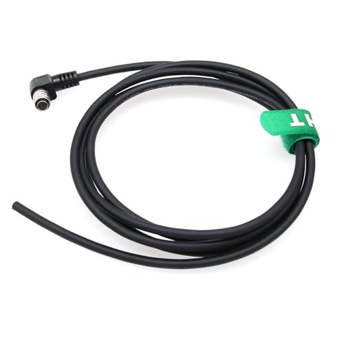 I/O Power Cable Right Angle L-Shape Hirose 8 Pin Female to Flying Leads for Allied Vision Guppy and Mako, DAHENG Imaging CCD GIGE Industrial Camera 20m Angled 8pin female to open end
