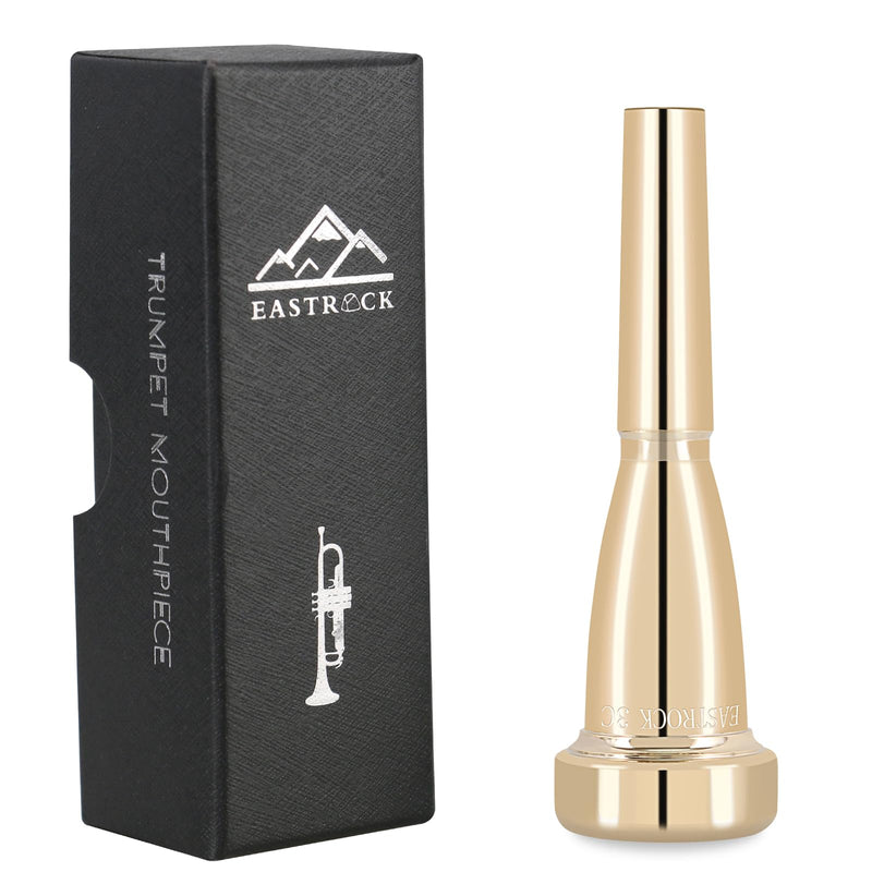[AUSTRALIA] - EASTROCK Trumpet Mouthpiece 3C Gold Plated Bullet Shape Vaccum Package 3C-Z 