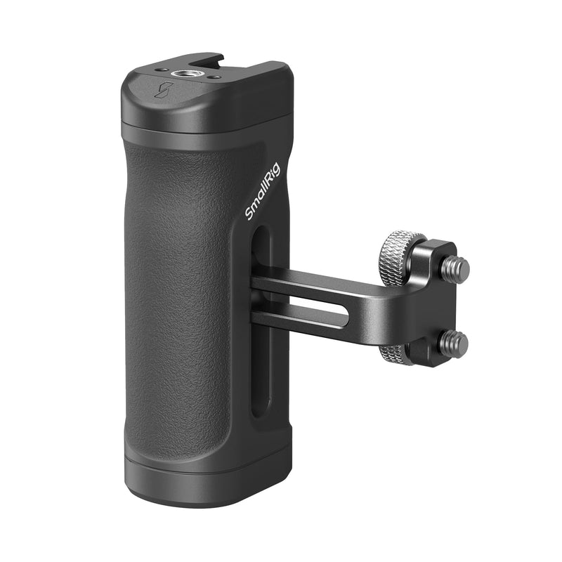 SmallRig Mini Side Handle for 1/4"-20 Threaded Holes, Camera Cage Handle for Left or Right Hand, Up and Down Adjustable, with Built-in Cold Shoe & Threaded Hole - 4755 Mini Screw Side Handle