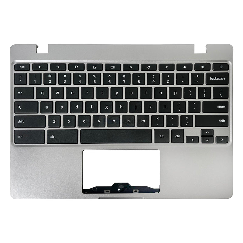 Laptop Palmrest Upper Case Top Cover with US Keyboard Assembly Replacement for Samsung Chromebook 4 XE310XBA XE310XBA-K02 BA98-01976A BA61-03989A - Silver