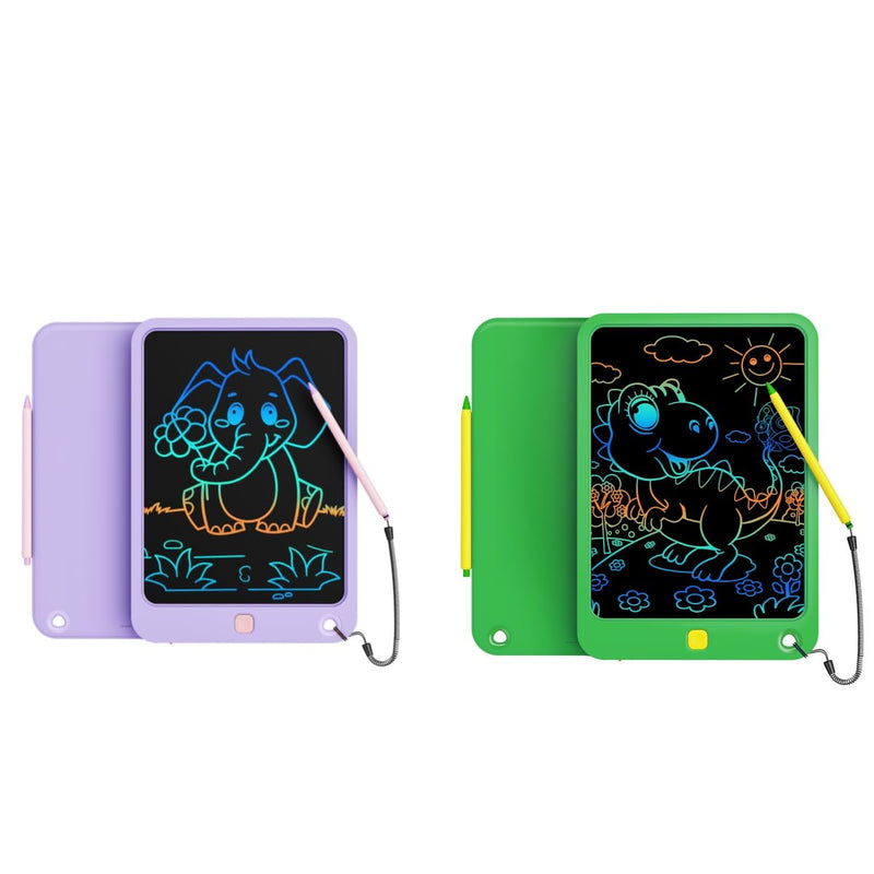 LCD Writing Tablet 10 Inch for Kids(Purple+Green)