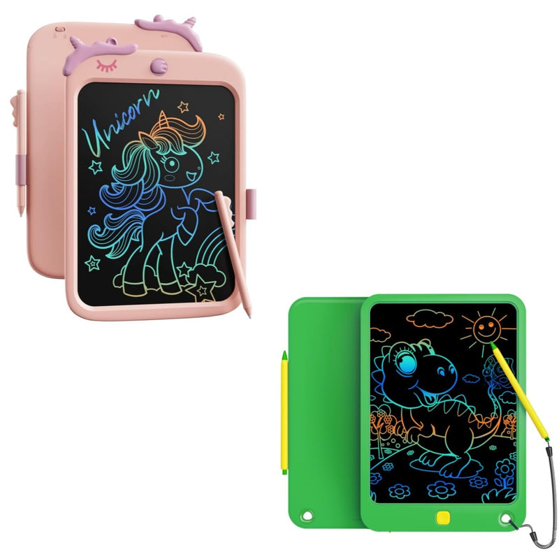 LCD Writing Tablet 10 Inch for Girls Boys(Pink+Green)