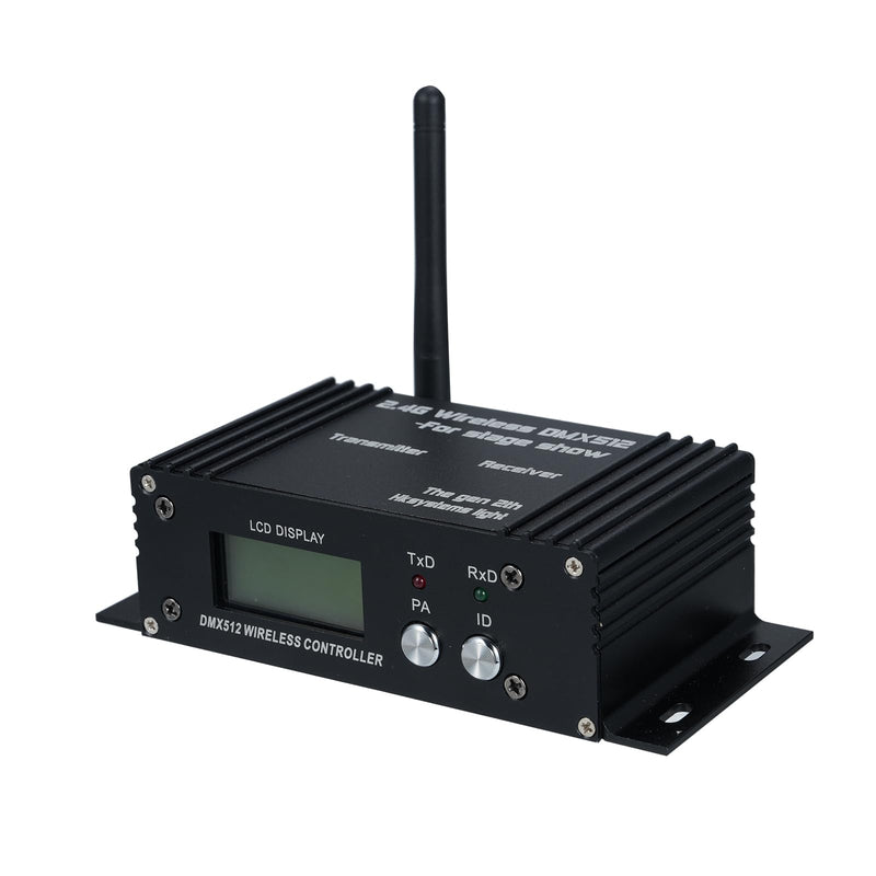 DMX512 2.4G Wireless Controller Transmitter Receiver LCD Display Power Adjustable Repeater Lighting Controller 35 Groups ID Coding for Party DJ Show Club LED Stage Disco KTV Stage Light
