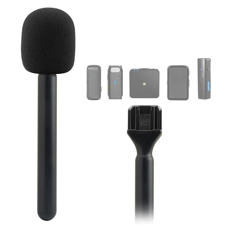 [AUSTRALIA] - 2Pcs Handheld Adapter for Interview Microphones, for Mic 1/2 / Rode Wireless II, Microphone Handle Mount for Hollyland Lark M1 /C1/150/ G1/A2/Movo 