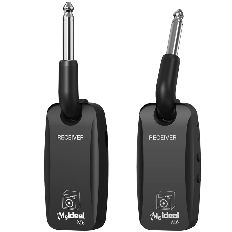 Housiwill 5.8GHz Wireless Guitar System, Rechargeable Wireless Guitar Transmitter Receiver Guitar Accessories Audio Wireless Transmitter Receiver for Electric Guitar Bass black