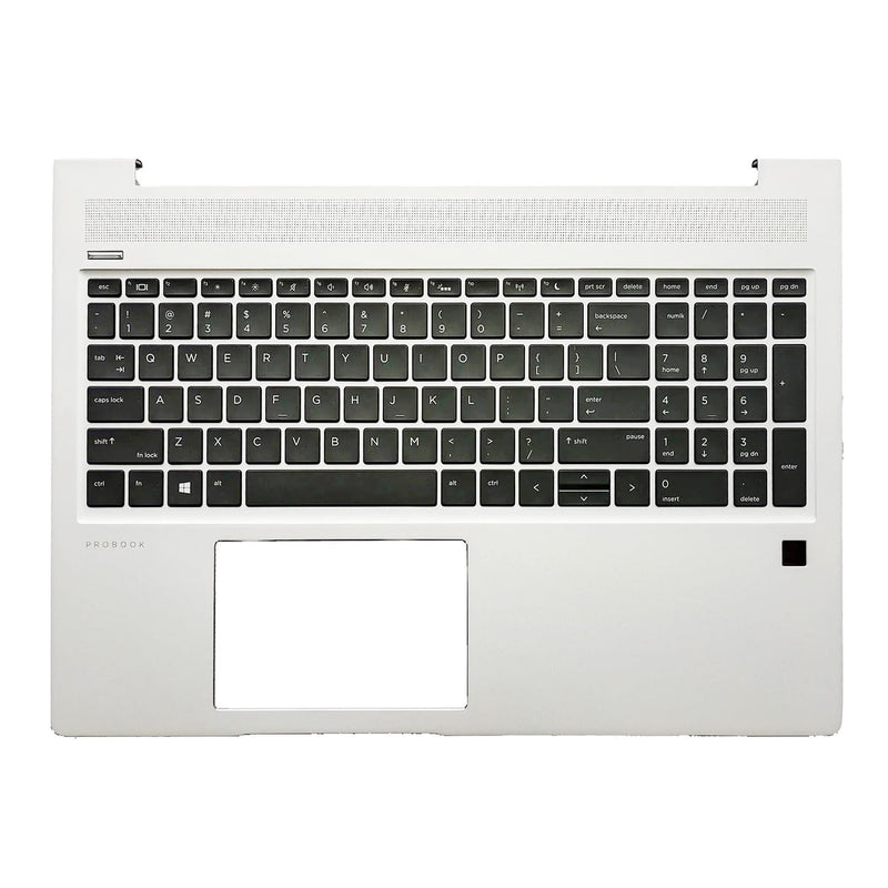 New Replacement for HP ProBook 450 G6 450 G7 Laptop Upper Case Palmrest Backlit Keyboard Assembly Part L45090-001 4BX8KTATP00 Silver