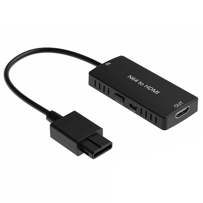 [AUSTRALIA] - HD Link Cable for Gamecube, N64, SNES (3-in-1), HDMI Adapter with S-Video Signal Output (Better Video Quality), HD Converter with 4:3/16:9 Switch, 3IN1SNESNGCN64-02 Portable 