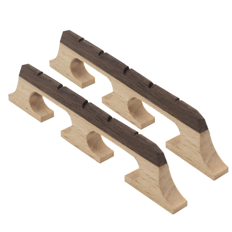 [AUSTRALIA] - 5-String Banjo Bridge, 2-Pack Ebony Maple Banjolele Bridges, Universal Fit Parts & Accessories 5 string 