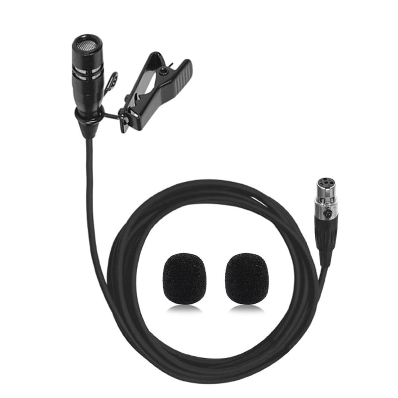 [AUSTRALIA] - Lavalier Lapel Microphone Unidirectional Condenser Super Cardioid Mic Compatible with Shure Wireless Bodypack Transmitter System with Mini XLR 4 Pin TA4F Plug Mini XLR TA4F Plug Compatible with Shure Only 