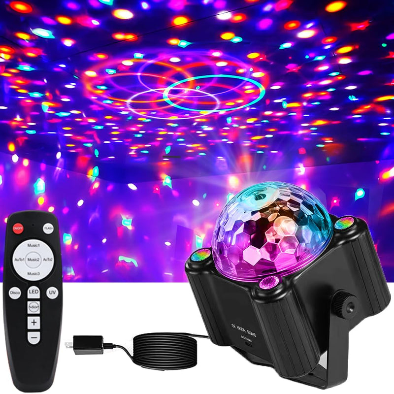 [AUSTRALIA] - Disco Ball Party Lights, Disco Ball Decor Disco Light Sound Activated with Remote Control Dj Lights for Outdoors and Indoors Home Club Karaoke Christmas Halloween Birthday Wedding Decorations. 