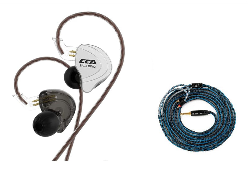 2M Extra Long Earphone Cable and CCA C10 4BA+1DD Hybrid Drivers in Ear Monitors