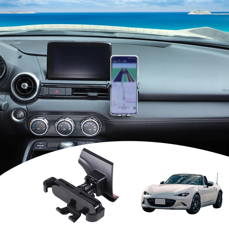 Car Phone Holder Compatible with Mazda MX-5 ND 2016-2024 Center Console Air Vent Phone Mount Adjustable，ABS Black Car Phone Cradle Car Accessories (Style B) Style B