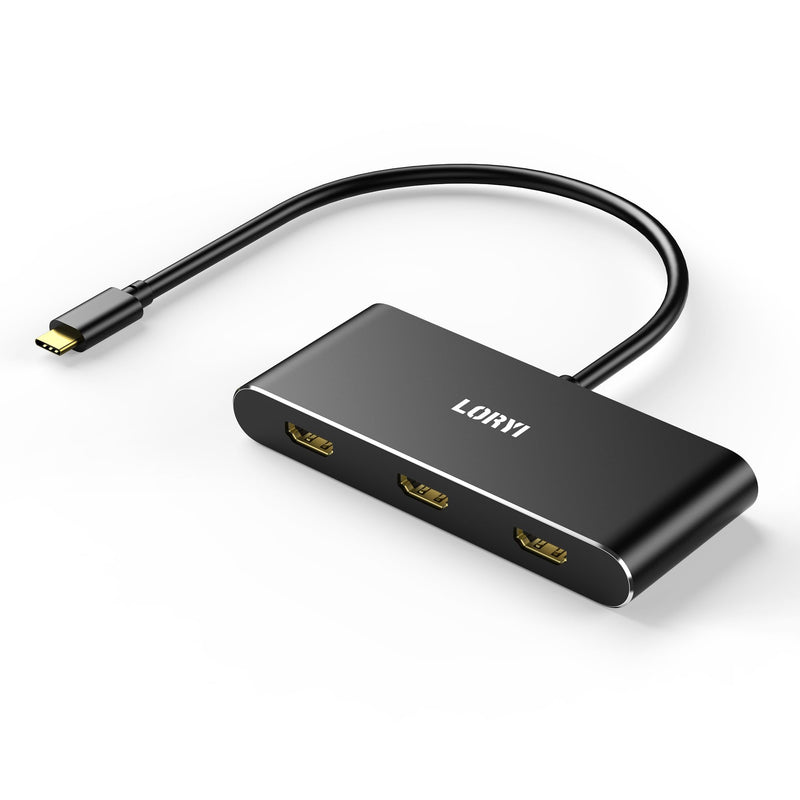 USB C to 3 HDMI Splitter MST Hub 3 Ports Single 4K 144Hz Triple 4K@60Hz DP Alt 1.4 Splitter Monitor Hdmi Splitter Extended Mode Support Extension (Windows Only)