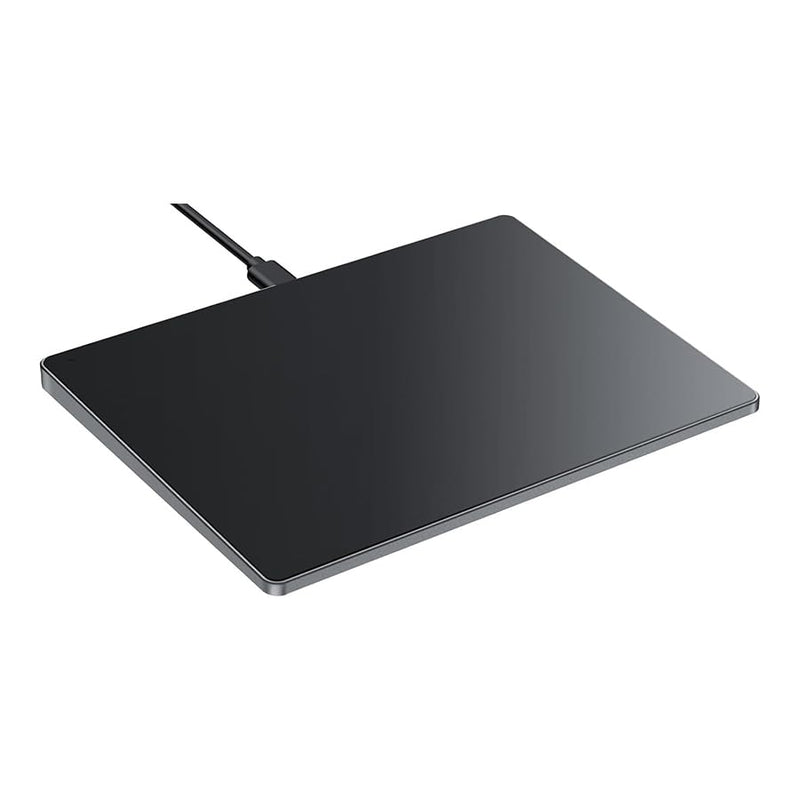 Wired touchpad supports multi gesture control, Aluminum alloy casing and glass panel Trackpad Mouse with Multi-Touch Navigation for Windows 10/11/Linux/fedora 43 Laptop PC Notebook Computer (black) black