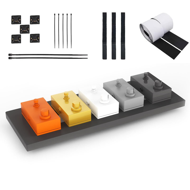 Mini Pedal Board Guitar Effects Compact Small Pedalboard with Bass Pedals Mountain Tape, Aluminum Alloy Super light Effect (15.6 inch) 15.6 inch