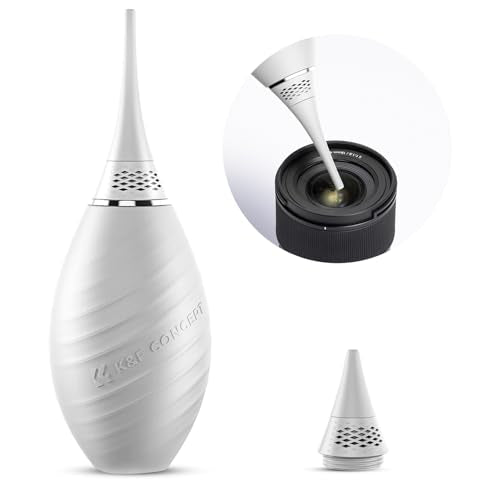 K&F CONCEPT Camera Air Blower, with Long Nozzle/Short Nozzle Switch Design Lange /Kurze Düse Weiß