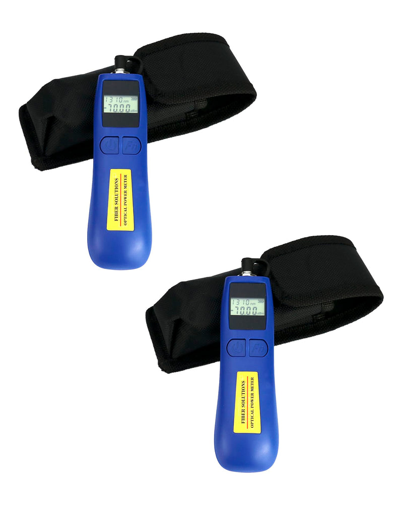 [AUSTRALIA] - QWORK 2 Pack Optical Power Meter, -70~+10 dBm, with Universal 2.5mm Interface, Fiber Light Meter for Testing 6 Calibration wavelengths,Blue 
