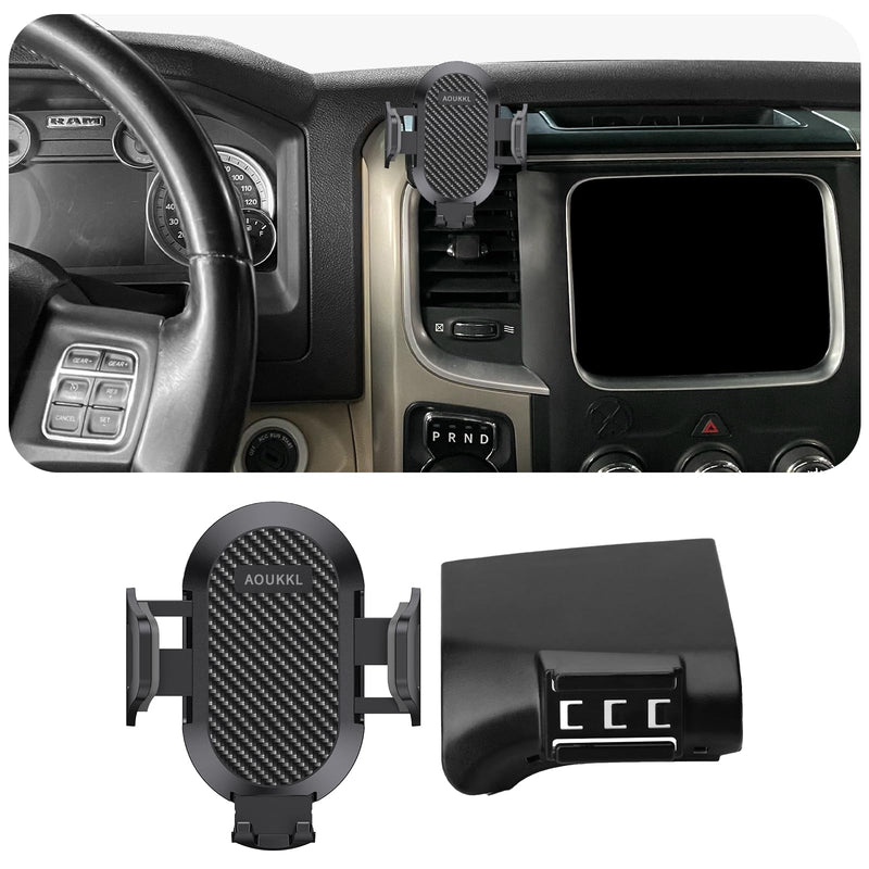 Car Phone Holder Fits for Dodge Ram 1500 2500 3500 2013-2018 Accessories,Thick Cases Friendly,Cell Phone Mount for 4.7-7 in Phones,360 Degree Rotation,Easy to Install