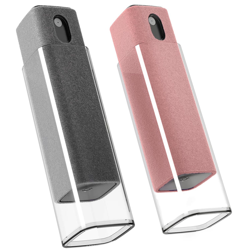 [AUSTRALIA] - Screen Cleaner Spray and Wipe by EVEO - Computer Screen Cleaner, Laptop Screen Cleaner, Car Screen Cleaner, iPad Screen Cleaner, iPhone 2in1 Touchscreen Mist Cleaner - 2 Pack (Grey & Rose Gold) Grey & Rose Gold 