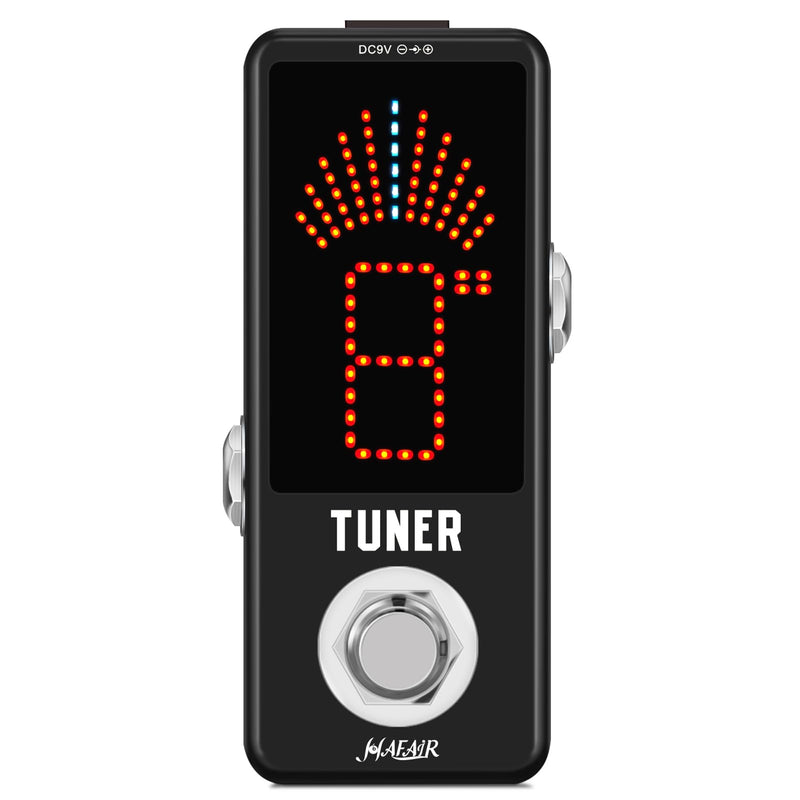 [AUSTRALIA] - Deluxe Chromatic Tuner Pedal,Large Screen High Precision ±0.1% Accuracy,Display Leads Clear Results of Tuning for Electric Guitar and Bass Deluxe Tune Black 