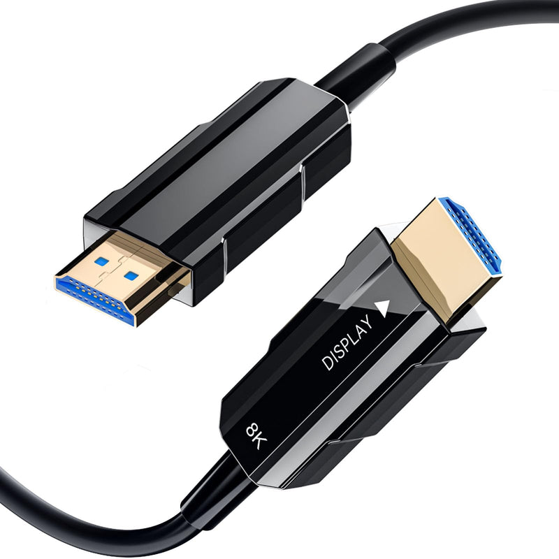 8K HDMI 2.1 Cable 75ft, Long Fiber Optic HDMI Cable, Ultra High Speed Thin HDMI Cord, 48Gbps, 8K@60Hz 4K@120Hz, Dynamic HDR, Dolby, HDCP 2.2&2.3, 3D, for HDTV Monitor Game Laptop Home Theatre 75ft/22.5m Black