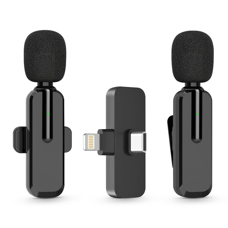 MAYBESTA Wireless Lavalier Microphone for iPhone, iPad, Android - Bluetooth Lapel Phone Mic for Video Recording - Mini Clip on Microphones for YouTube Podcast Interview