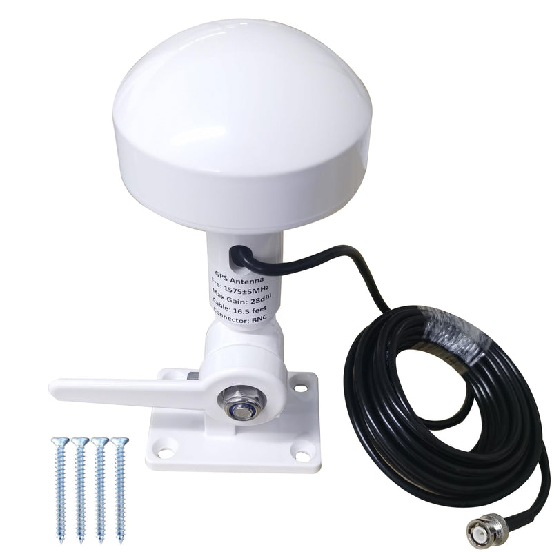 SignalPlus Boat GPS Navigation Antenna for Marine, 16.5FT Cable, BNC