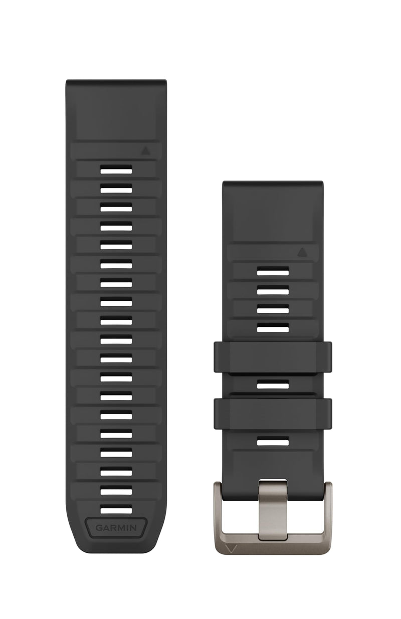 Garmin QuickFit, 20mm Black/Pebble Gray Silicone Band Graphite 26mm