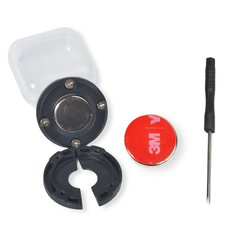 Universal CB Mircophone Magnetic Kit, Round Knob Mobile Radio Speaker Mic Magnet Holder Mount for Motorola HLN9073B CDM1250 CDM750 Kenwood TK768G TK868G TM471A (Black) Black