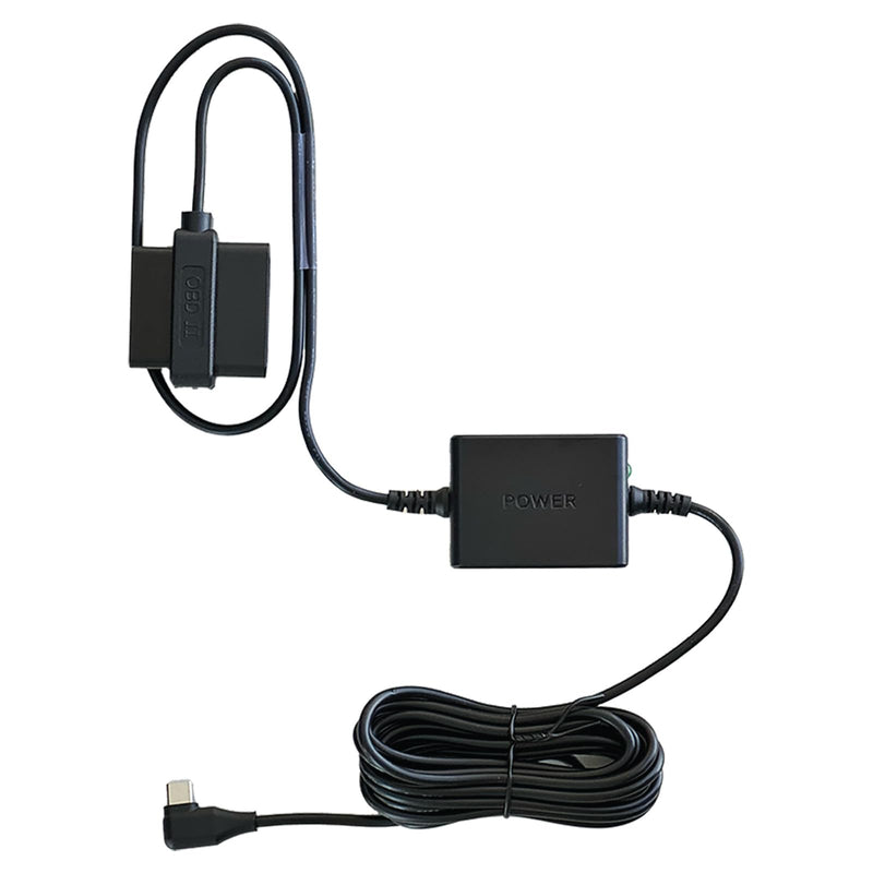 Cobra 2.5A DIY Hardwire Kit, OBDII to USB-C/Micro-USB with 15ft Cable | Compatible With SC 400D, SC 250R and Other Dash Cam Models