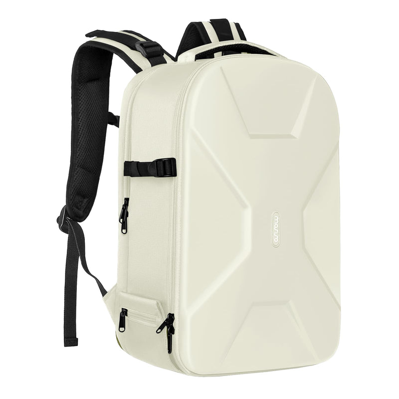 MOSISO Camera Backpack, DSLR/SLR/Mirrorless Photography Camera Bag | 15-16 inch Waterproof Hardshell Case with Tripod Holder&Laptop Compartment Compatible with Canon/Nikon/Sony, Beige