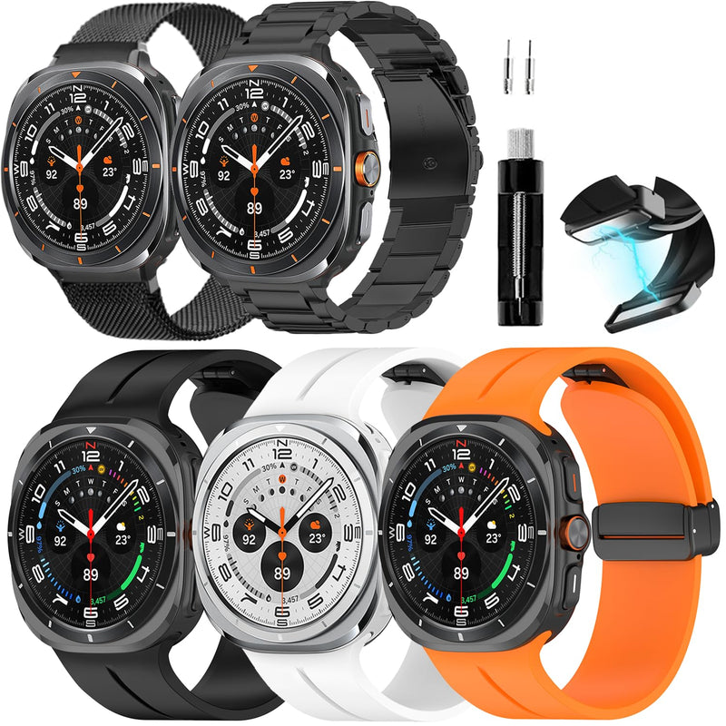 GOLDTOLUCK Compatible with Samsung Galaxy Watch 7 Band Ultra 47mm (2024) Men Women