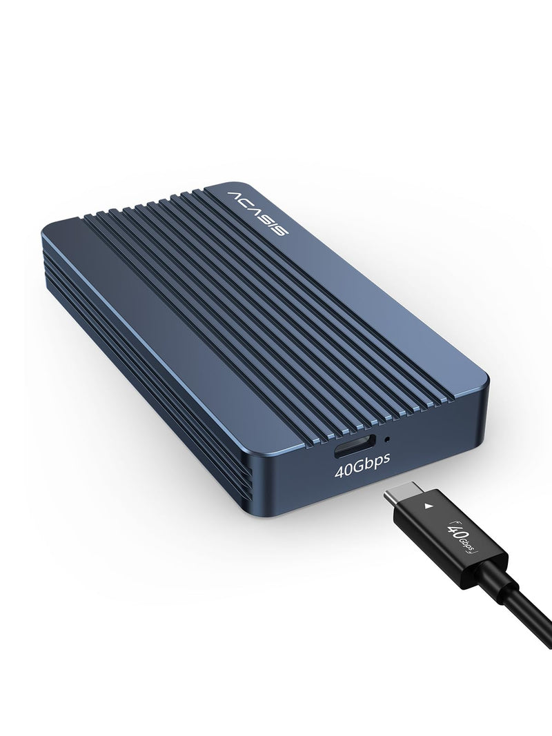 ACASIS 40Gbps M.2 NVMe SSD Enclosure with Aluminum for Thunderbolt 4/3/USB4 | Tool-Free Installation;Heat Sink; Noiseless Design;Supports 2280/2260/2242/2230 SSDs;40Gbps;Stable speed TBU405 Air