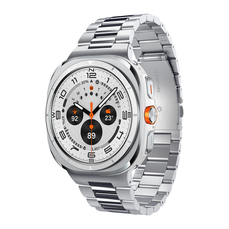 Spigen for Samsung Galaxy Watch Ultra 2/1 Band (2026/2025/2024) | Modern Fit 316L Premium Business Wristband Metal Stainless Steel Adjustable Replacement Men Women Strap Silver