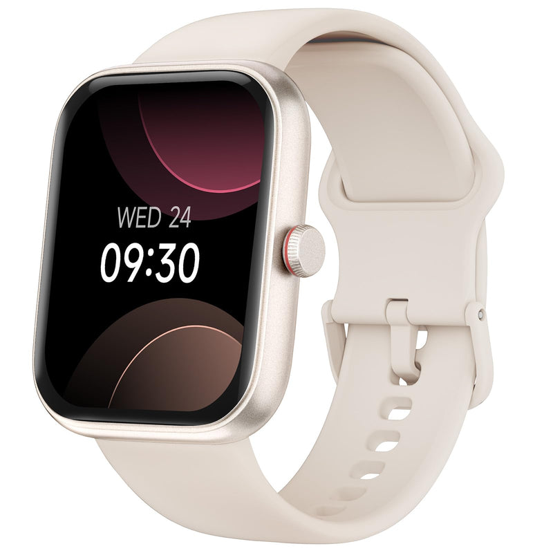 1.91" Smart Watch for Women with ALEXA, Fitness Watch for Android iOS Phone | Call Function, Message Notifications, Pedometer, IP68 Waterproof, Heart Rate, Sleep Monitor, 100 Sport Modes, 100 Watch Faces Beige