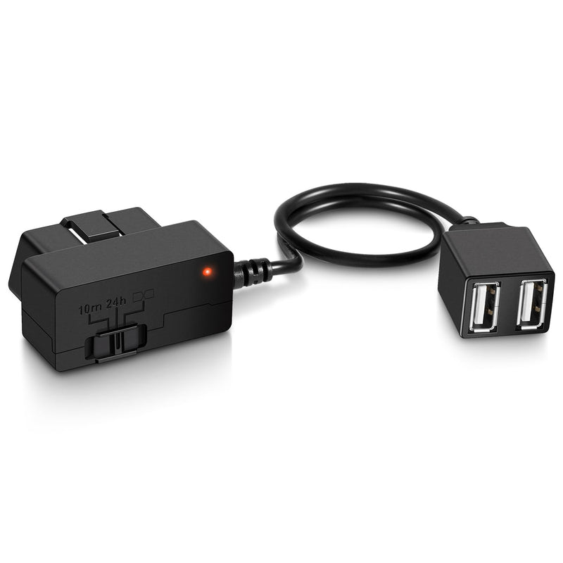 [AUSTRALIA] - Constant Power Cable for Garmin Dash Cam, OBD-II Port Adapter with Dual USB for Car Charging, Supports Multiple Parking Modes 