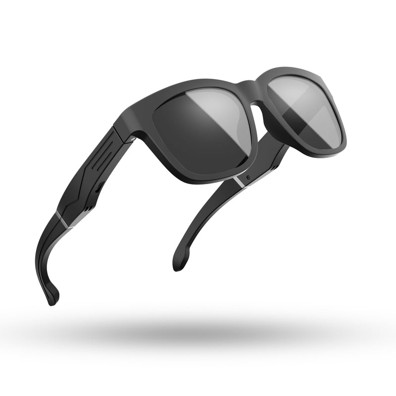 TnoxHD Smart Glasses, Bluetooth Sunglasses with Speakers, Wireless Audio Glasses for Men Women Black B