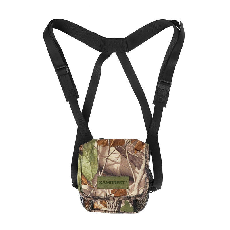 Universal Binocular Case, Binocular Harness for Hunting Case with Adjustable Shoulder Straps 2 Mesh Pockets for Hiking, Hunting, Backpacking, Outdoor Travel GREEN