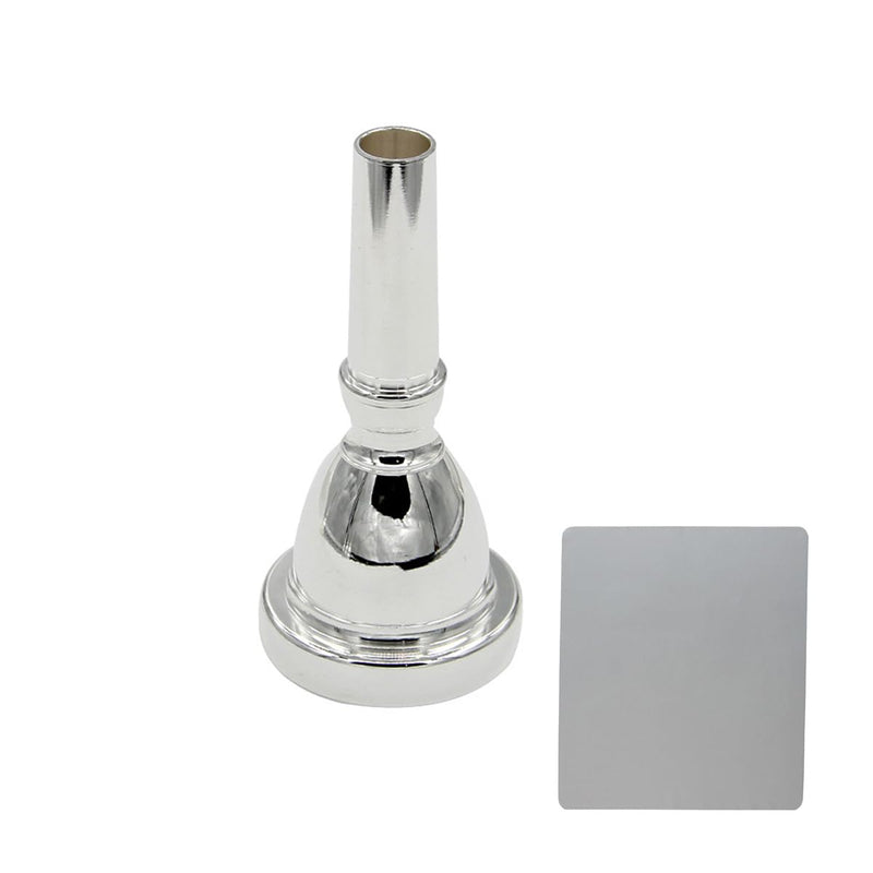 Professonal Tuba Mouthpiece, Silver Plated Tuba Player Mouthpiece Replacement Musical Brass Instruments Accessories