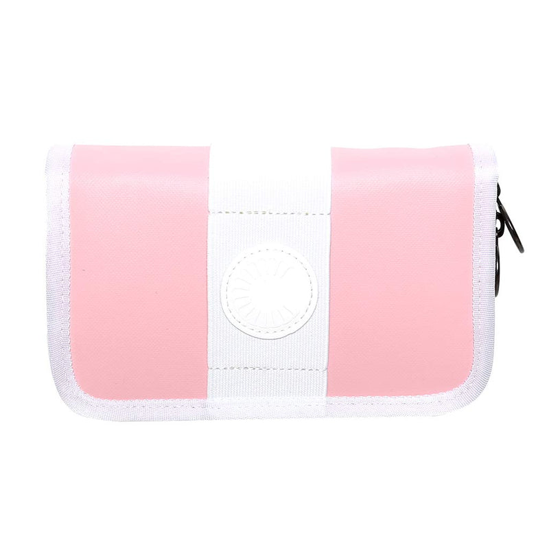 Curtis Mega Trumpet Mouthpiece Pouch - Coated Nylon with Zipper, 7 Piece (Pink)
